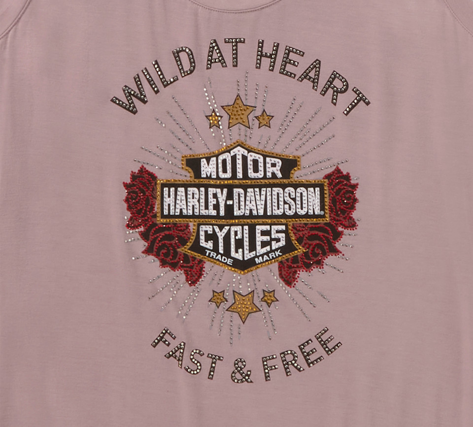 HARLEY DAVIDSON TANK-KNIT,LIGHT PINK