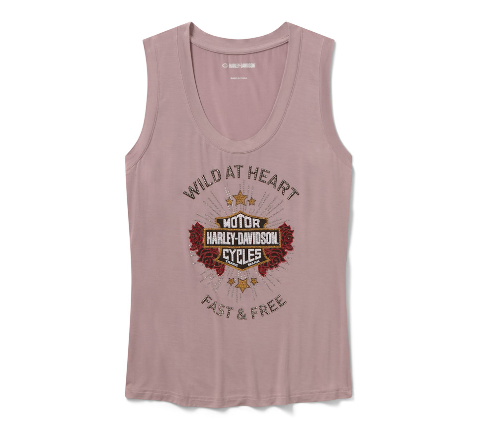 HARLEY DAVIDSON TANK-KNIT,LIGHT PINK