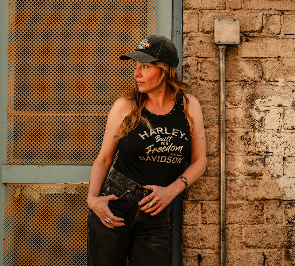 HARLEY DAVIDSON TANK-KNIT,BLACK