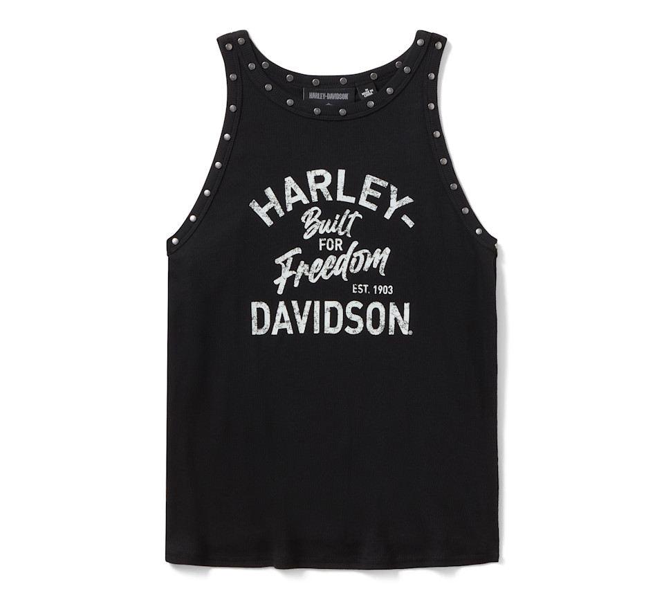 HARLEY DAVIDSON TANK-KNIT,BLACK