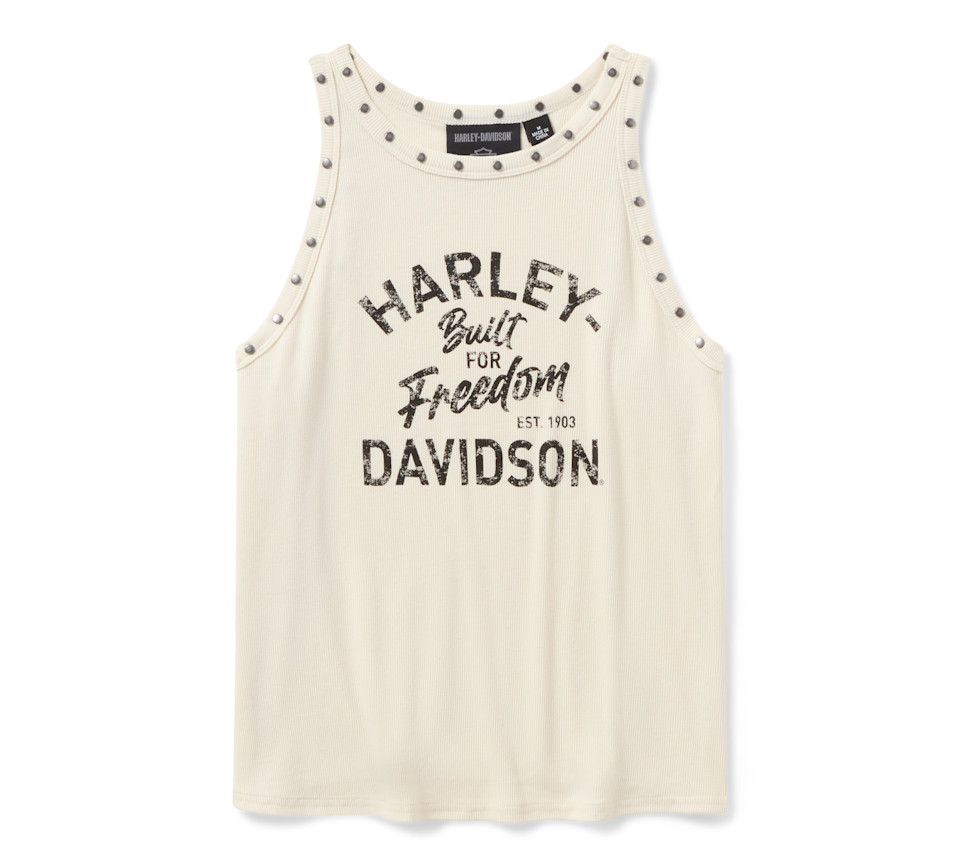 HARLEY DAVIDSON TANK-KNIT,OFF WHITE