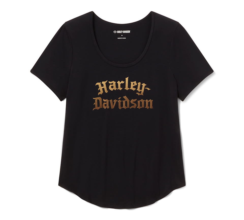 HARLEY DAVIDSON TEE-KNIT,BLACK