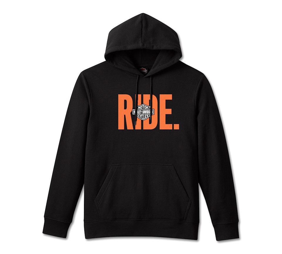 HARLEY DAVIDSON HOODIE-KNIT,RIDE,BLACK