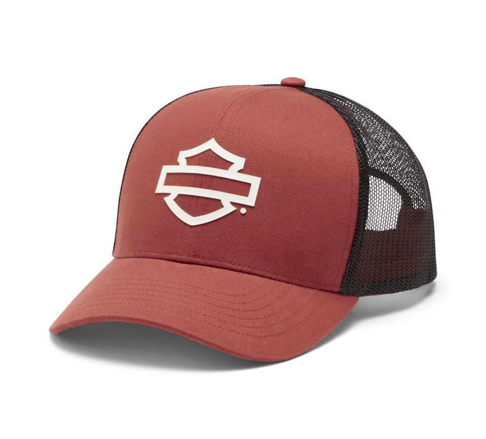 HARLEY DAVIDSON HAT-TRUCKER,WOVEN,DARK RED