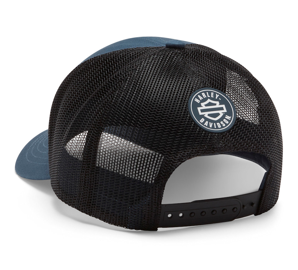 HARLEY DAVIDSON HAT-TRUCKER,WOVEN,DARK BLUE