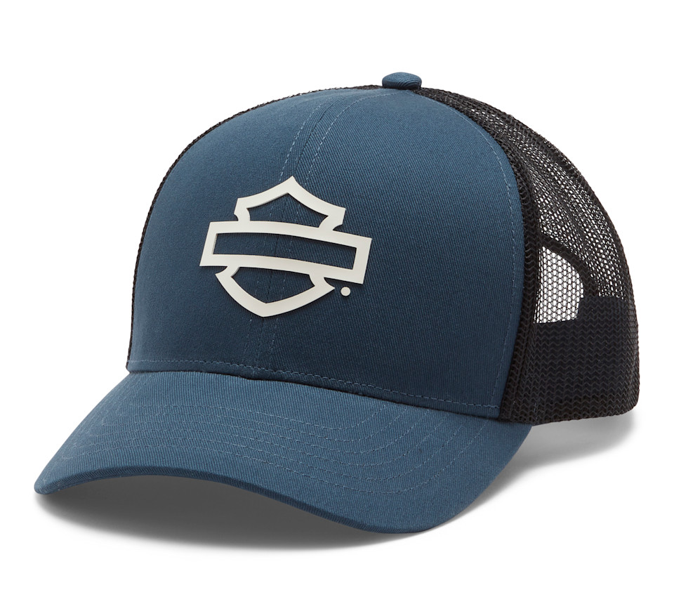 HARLEY DAVIDSON HAT-TRUCKER,WOVEN,DARK BLUE