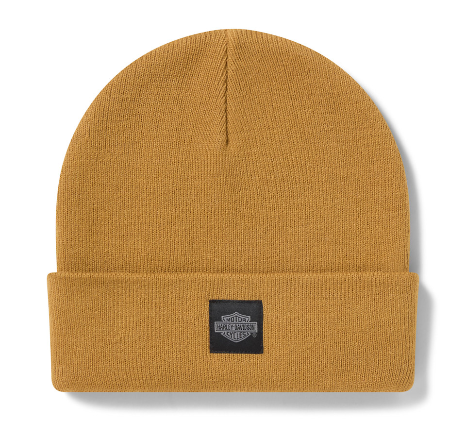 HARLEY DAVIDSON BEANIE-KNIT,TAN