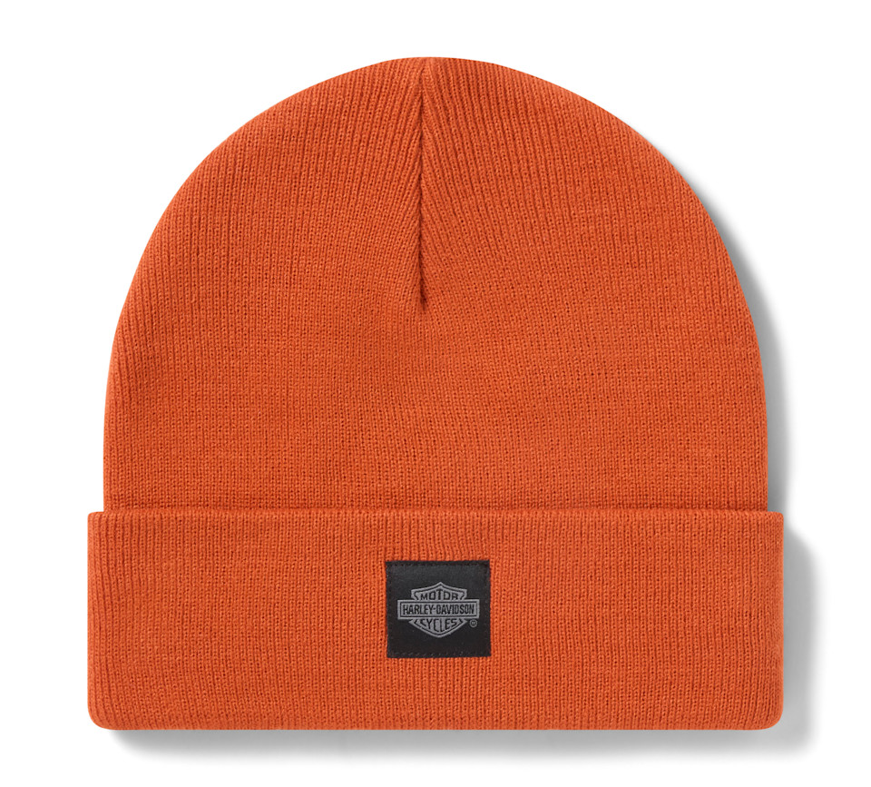 HARLEY DAVIDSON BEANIE-KNIT,ORANGE