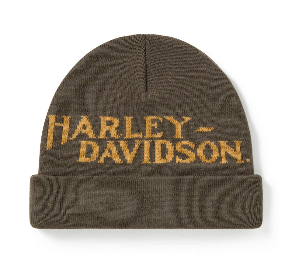 HARLEY DAVIDSON BEANIE-KNIT,GREEN