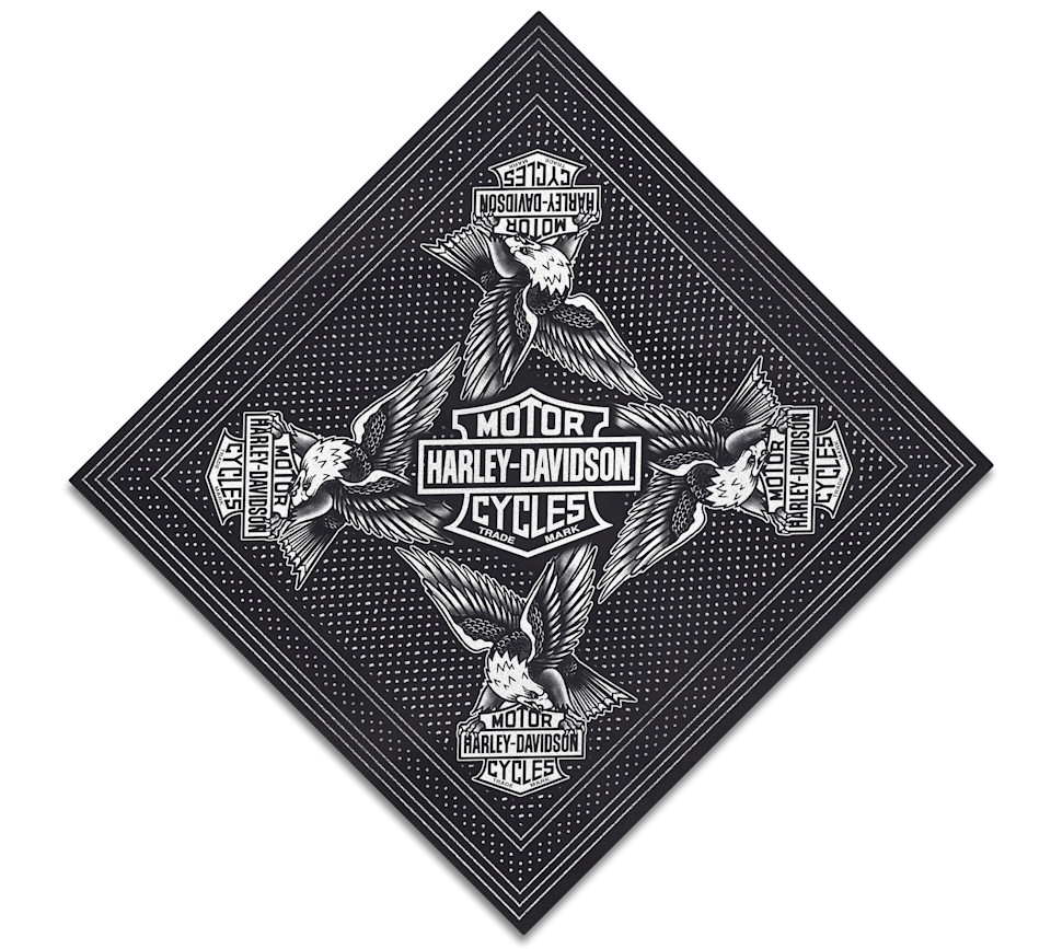 HARLEY DAVIDSON BANDANA-WOVEN,BLACK
