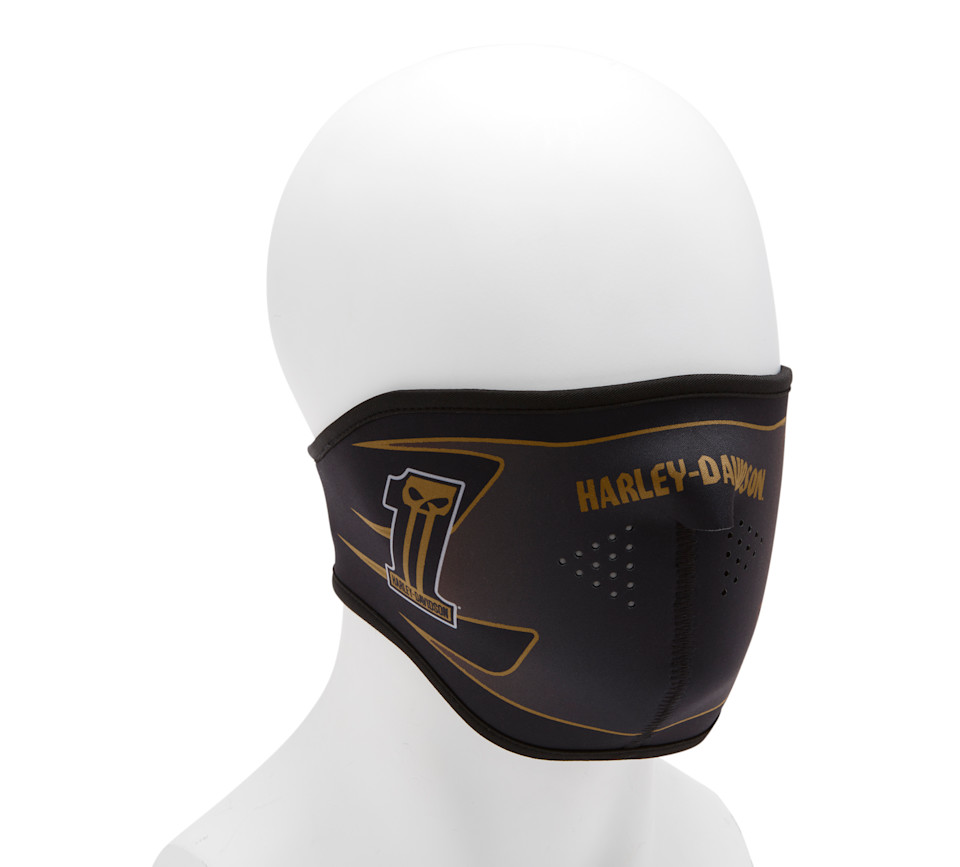 HARLEY DAVIDSON FACE MASK-KNIT,BLACK