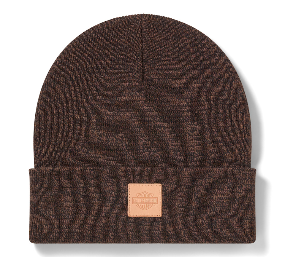 HARLEY DAVIDSON BEANIE-KNIT,BROWN
