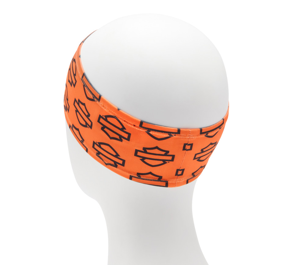 HARLEY DAVIDSON HEADBAND-KNIT,ORANGE PRINT