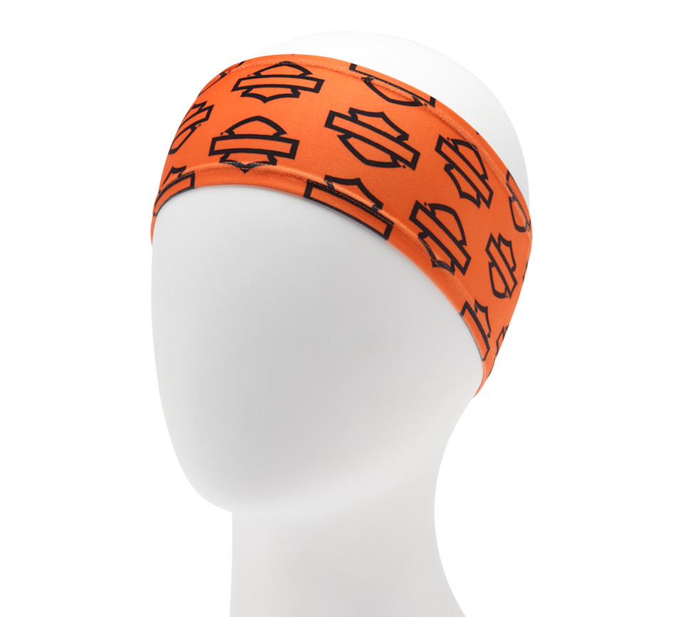 HARLEY DAVIDSON HEADBAND-KNIT,ORANGE PRINT